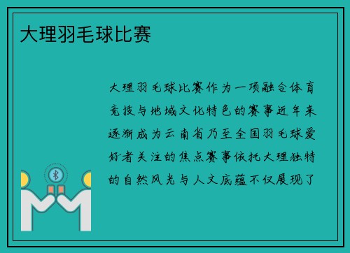 大理羽毛球比赛